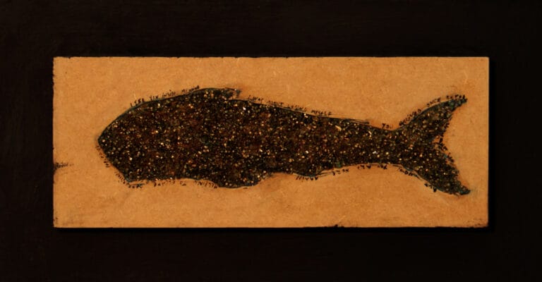Mixed media wood, bronze 30x50 cm